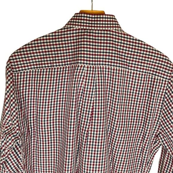 Peter Millar | Men’s Gingham Check Button Down Dress Shirt Size M | EUC - Picture 12 of 13